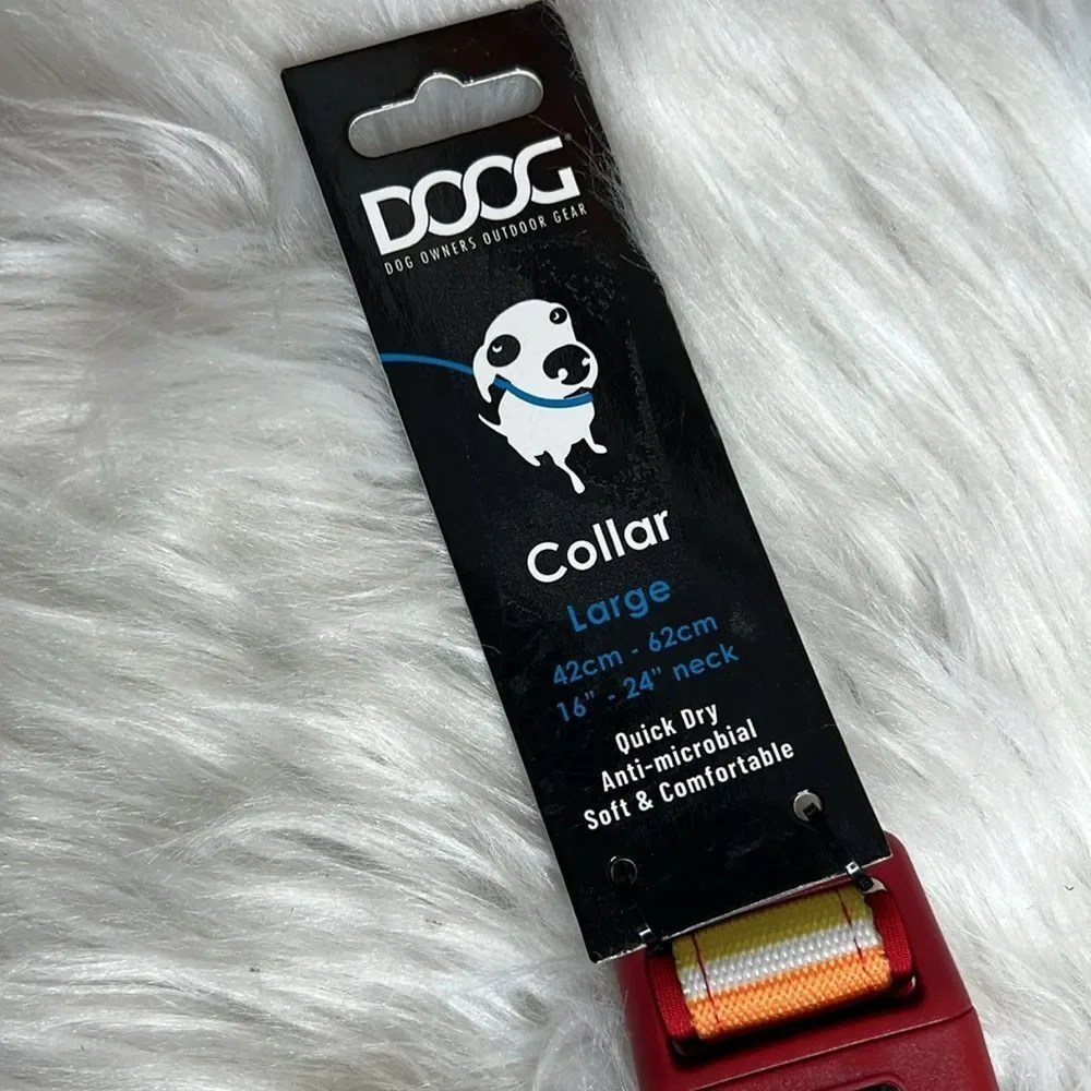 'DOOG CLIP IT' NEOPRENE COLLAR - SCOOBY Size Large NWT